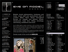 Tablet Screenshot of eyeonmodel.com